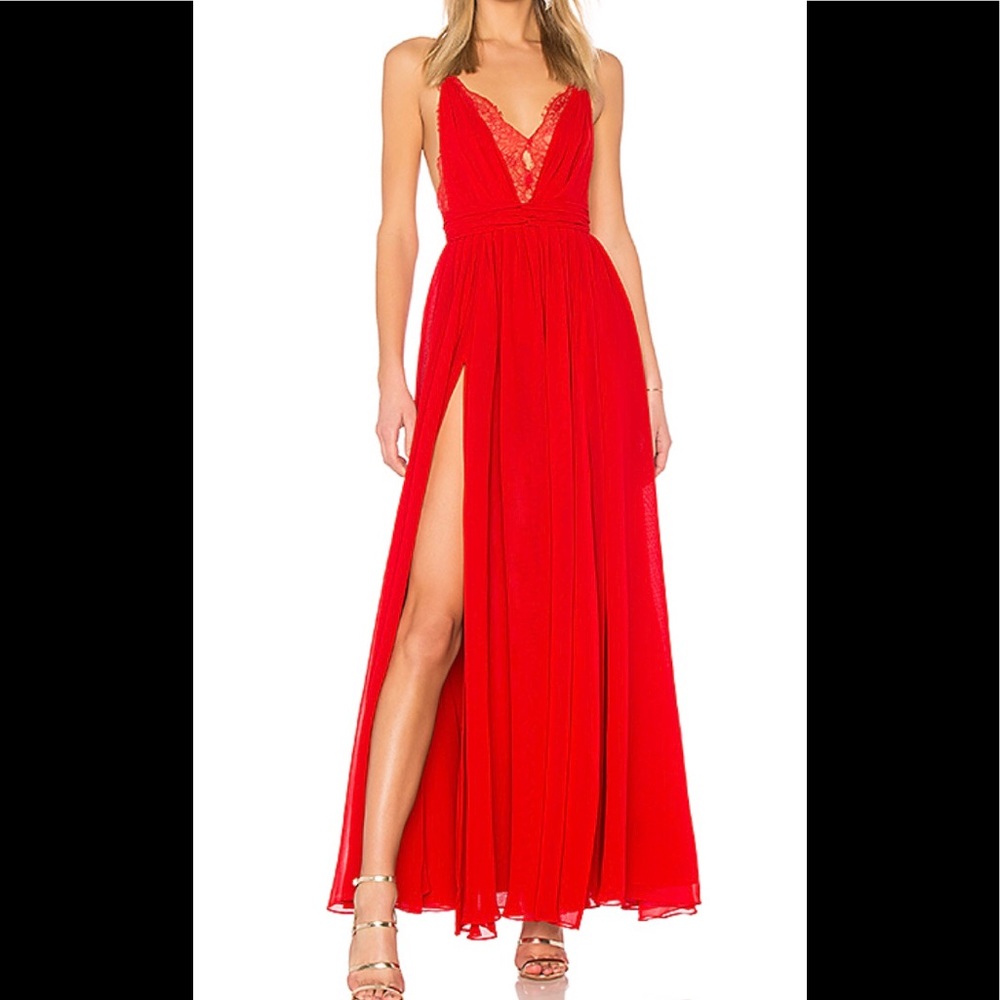 X Revolve Michael Costello Justin gown, NWT
